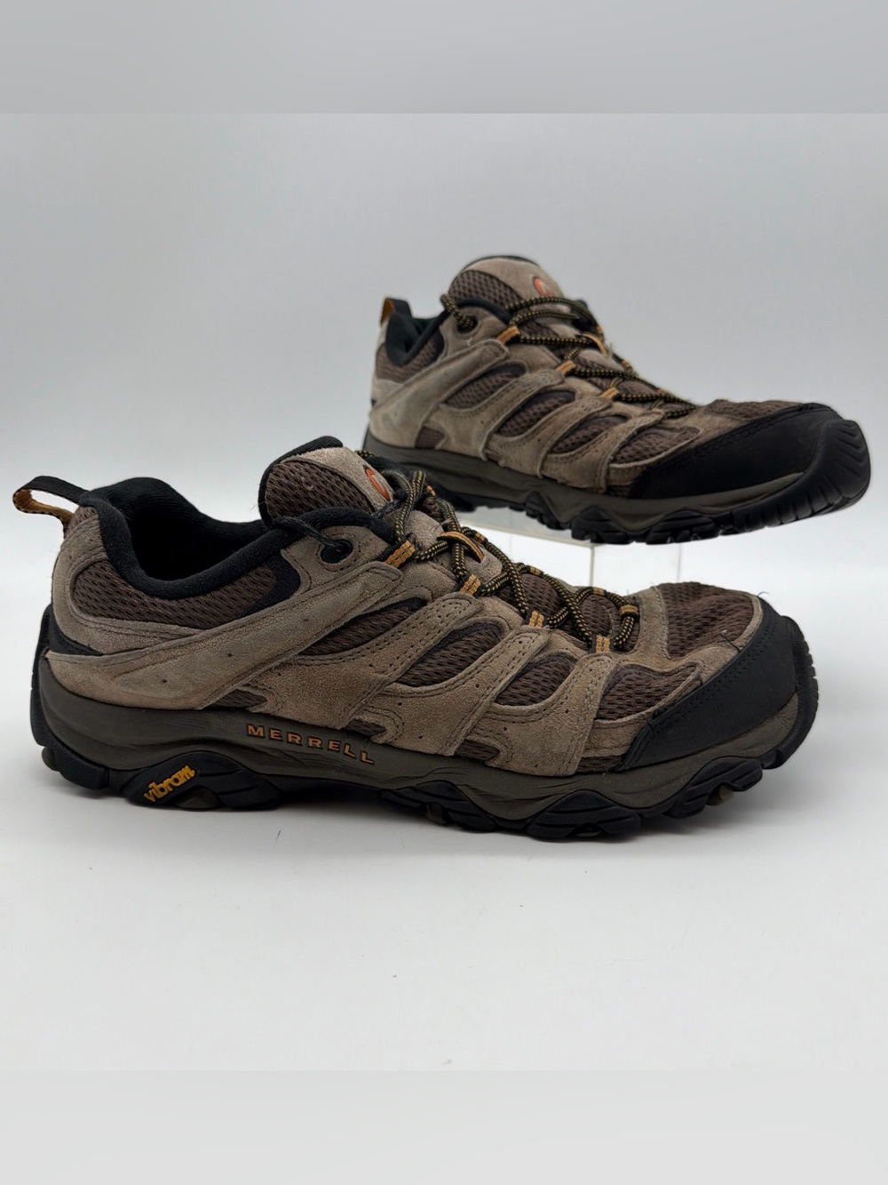 Merrell Moab 3 Walnut Hiking Shoes Mens 10.5 Performance Footwear Outdoor Flawed